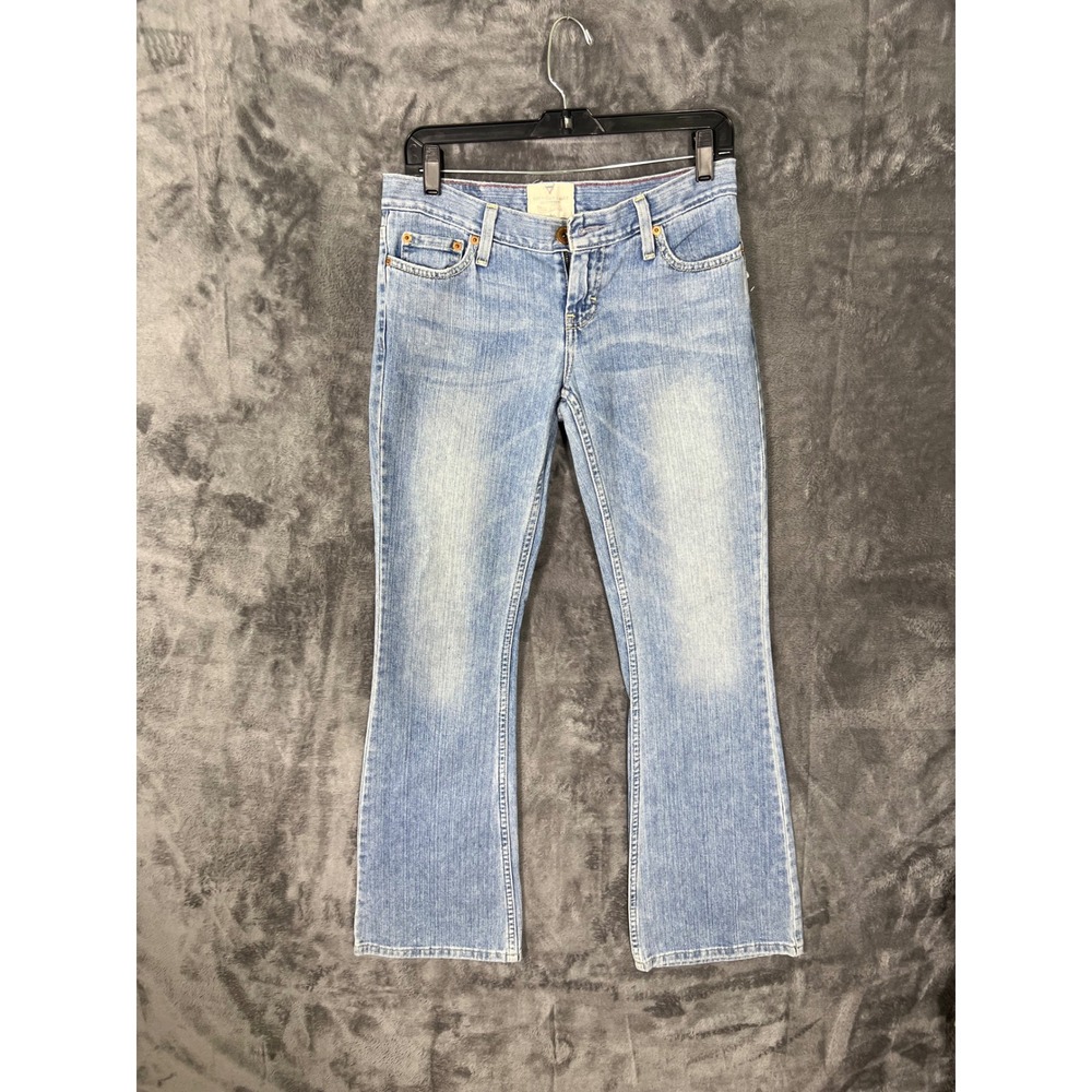 American Eagle Artist Jeans Light Wash Low Rise Flare Denim Blue Women 30x31